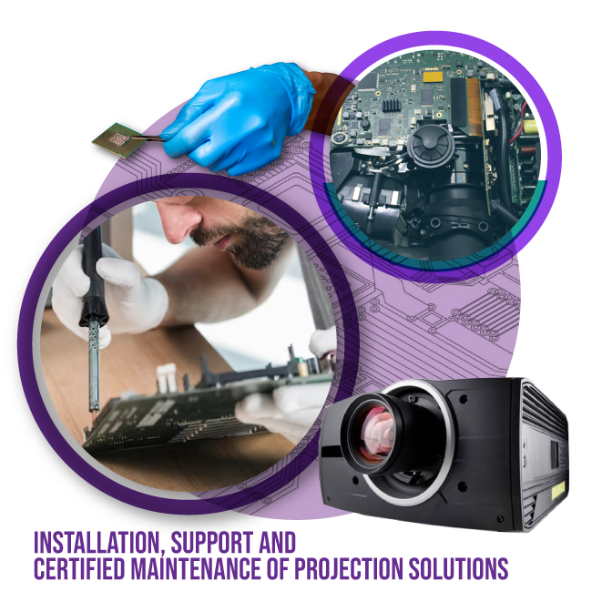 Installation, support and certified maintenance of projection solutions